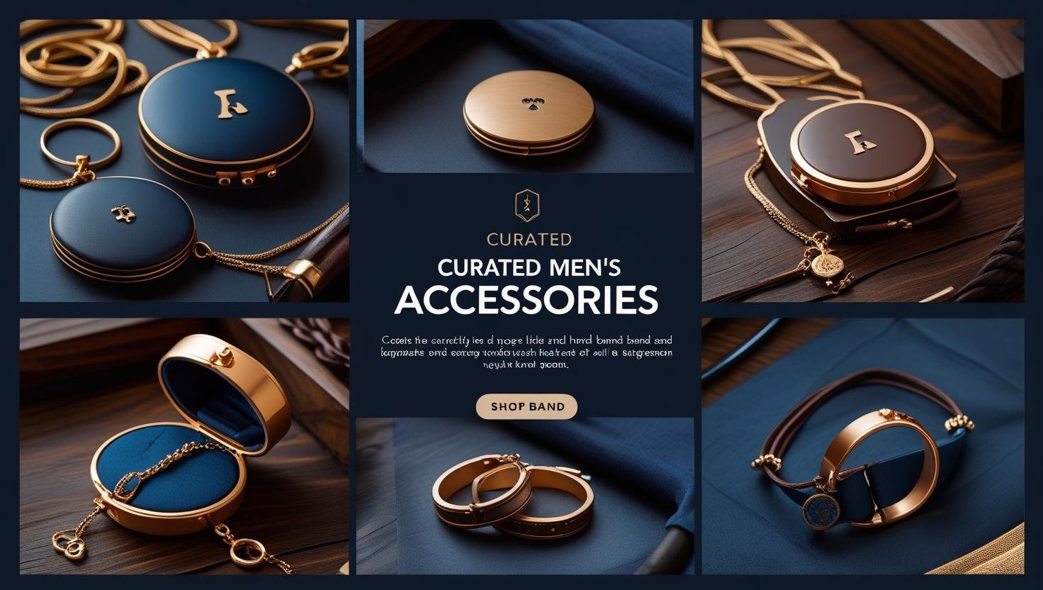 CREATE A BANNER 952_538 FOR MENS ACCESSORIES LIKE LOCKETS HAND BANDS ETC