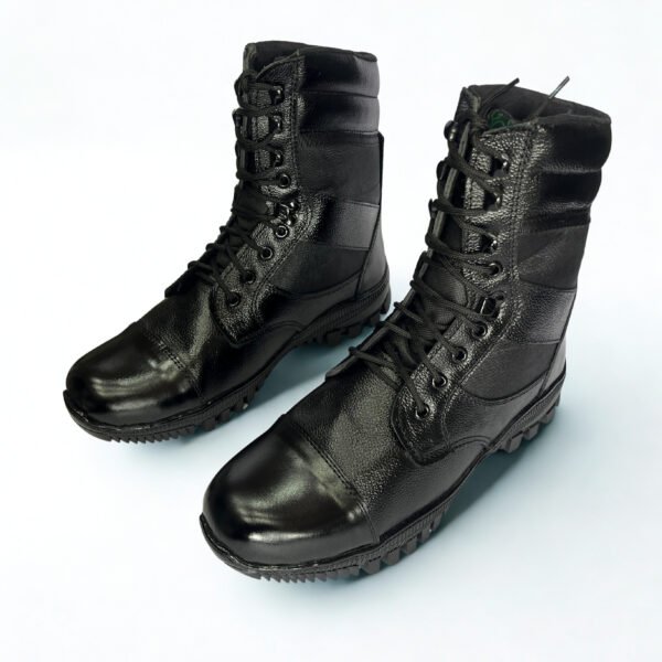High Ankle Black Commando Boots – Tactical Leather Outdoor Shoes