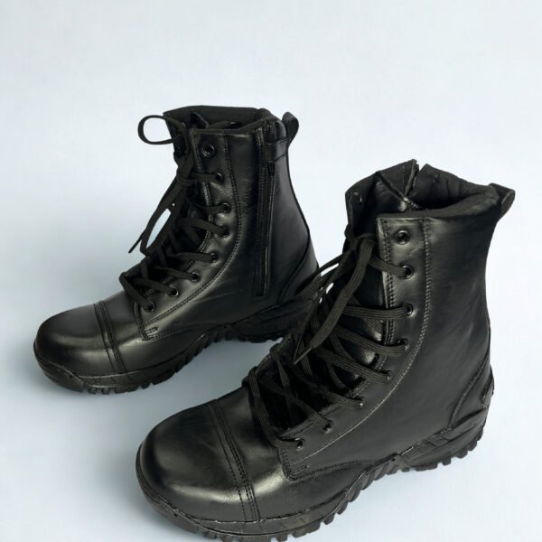 Side-Zip Black Commando Boots – High Ankle Tactical Footwear
