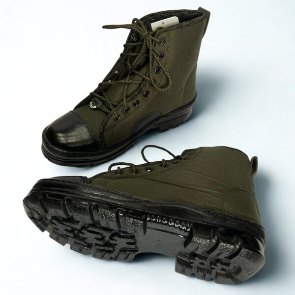 Army Style High Ankle Combat Boot (Olive Green)